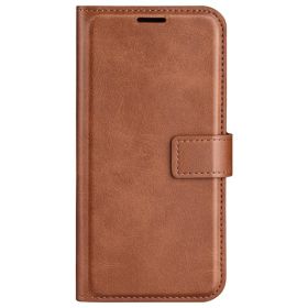 Casecentive - Cover a portafoglio in pelle per iPhone 16 - Marrone