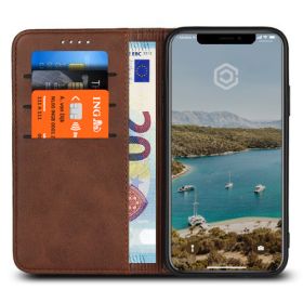 Casecentive Leren Wallet - Cover iPhone XS - Marrone