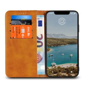 Casecentive Leren Wallet - Cover iPhone XS Max - Marrone chiaro