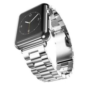Casecentive - Cinturino in Acciaio per Apple Watch 42mm / 44mm / 45mm / 49mm - Argento