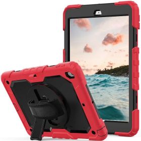 Casecentive - Custodia Rigida con Impugnatura per iPad 2017 / 2018 - Rossa