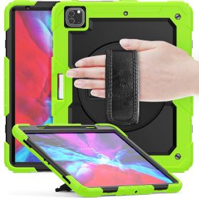 Casecentive Handstrap Pro - Case con impugnatura per iPad Pro 12.9" 2022 / 2021 / 2020 / 2018 - Verde