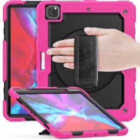 Casecentive Handstrap Pro - Case con impugnatura per iPad Pro 12.9" 2022 / 2021 / 2020 / 2018 - Rosa