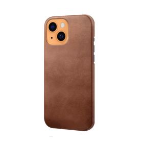 Casecentive - Cover in pelle per Phone 13 - Marrone
