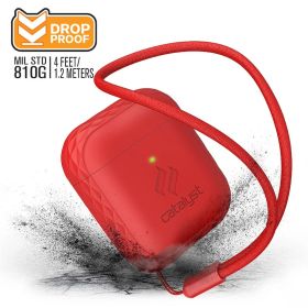 Catalyst - Custodia con Cordino per AirPods 1 / AirPods 2 - Rosso Fuoco