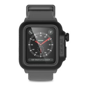Catalyst - Custodia Impermeabile per Apple Watch 42 mm (Serie 2/3) - Nero / Grigio