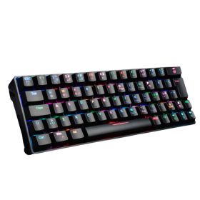 Fourze - Tastiera Meccanica da Gaming GK60 con Led RGB senza Tastierino numerico - Nero