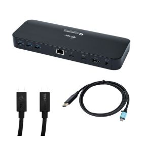 i-Tec - Docking Station Thunderbolt 3 Dual 4K + USB-C PowerDelivery con cavi inclusi