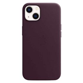 Apple - Custodia in pelle con MagSafe per iPhone 13 - Dark Cherry