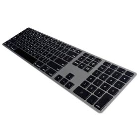Matias - Tastiera wireless US QWERTY con retroilluminazione per MacBook - Grigio siderale