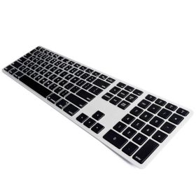 Matias - Tastiera wireless US QWERTY con retroilluminazione per MacBook - Nero / Argento
