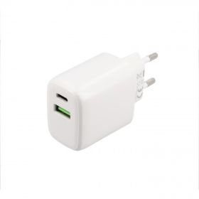 Musthavz Power Delivery - Caricatore 20 Watt USB-A e USB-C - Bianco