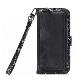 Mobilize 2in1 Magnet Zipper Case iPhone 13 zwart / snake