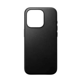 Nomad - Cover in pelle Modern Leather Magsafe per iPhone 15 Plus - Nero