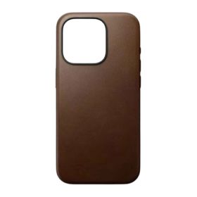 Nomad - Cover in pelle Modern Leather Magsafe per iPhone 15 Pro Max - Marrone