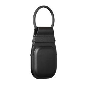Nomad - Portachiavi in pelle per AirTag Leather - Nero