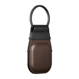 Nomad - Portachiavi in pelle per AirTag Leather - Marrone