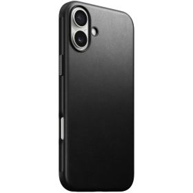 Nomad - Cover in pelle Modern Leather per iPhone 16 Plus - Nero