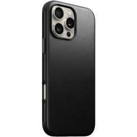 Nomad - Cover in pelle Modern Leather per iPhone 16 Pro Max - Nero
