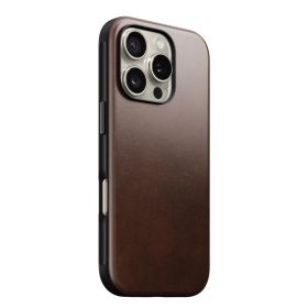 Nomad - Cover in pelle Modern Leather per iPhone 16 Pro - Dublin Horween