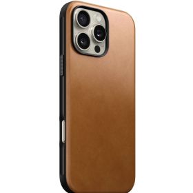 Nomad - Cover in pelle Modern Leather per iPhone 16 Pro Max - Marrone chiaro