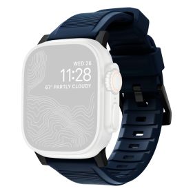Nomad Rugged - Cinturino Sportivo per Apple Watch 42mm / 44mm / 45mm / 49mm - Atlantic Blue Connector Nero