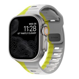 Nomad - Cinturino Sport per Apple Watch 42mm / 44mm / 45mm / 49mm - Bicolor Lunar Gray / High Volta
