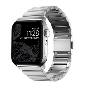 Nomad - Cinturino in Acciaio Inox per Apple Watch 42mm / 44mm / 45mm / 49mm - Argento