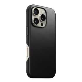 Nomad - Cover in pelle Traditional per iPhone 16 Pro - Nero