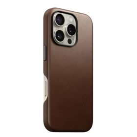 Nomad - Cover in pelle Traditional per iPhone 16 Pro - Marrone