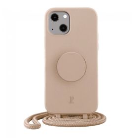 PopSockets - Cover con cordoncino PopGrip per iPhone 14 - Beige