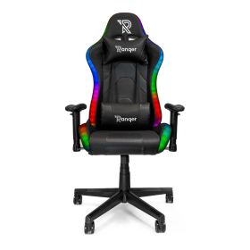 Ranqer Aura - Sedia da gaming con LED RGB - Nera