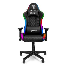Ranqer Halo - Sedia da gaming con LED RGB - Nera