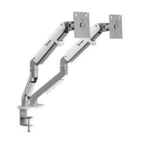 Ranqer - Supporto per monitor Pro con braccio doppio - Bianco