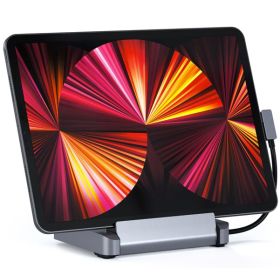Satechi - Stand con Hub in alluminio per iPad Pro 11" & 12.9" - Space Grey