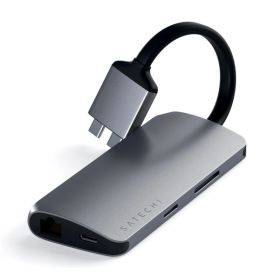 Satechi - Adattatore Dual HDMI - USB-C - Grigio scuro