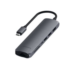 Satechi - Adattatore Multiporta USB-C Slim - Grigio scuro