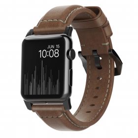 Nomad Traditional - Cinturino in pelle per Apple Watch 42mm / 44mm / 45mm / 49mm - Marrone / Nero