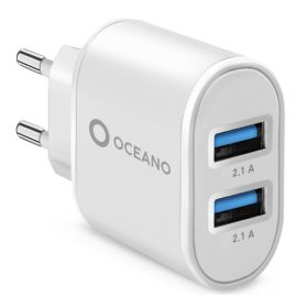 SBS Recycled Plastic Travel Charger 10W wit 