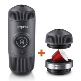 Wacaco - Caffettiera Nanopresso Ground con Adattatore capsule Nespresso
