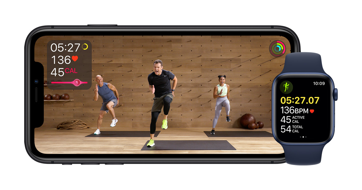 Apple Watch con Fitness+ durante un allenamento