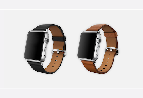 Apple Classic Buckle seconda generazione in Black e Saddle Brown