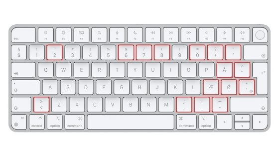 Tastiera QWERTY danese Tastiera QWERTY danese
