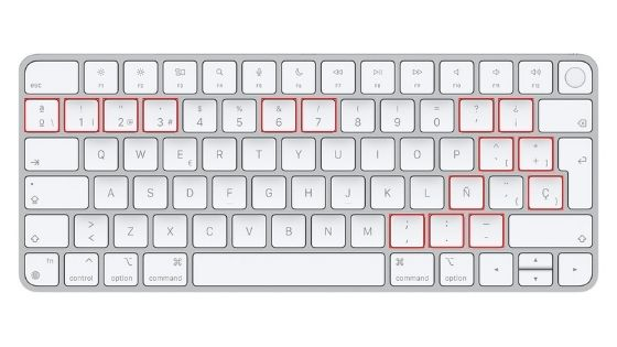 Tastiera QWERTY spagnola Tastiera QWERTY spagnola